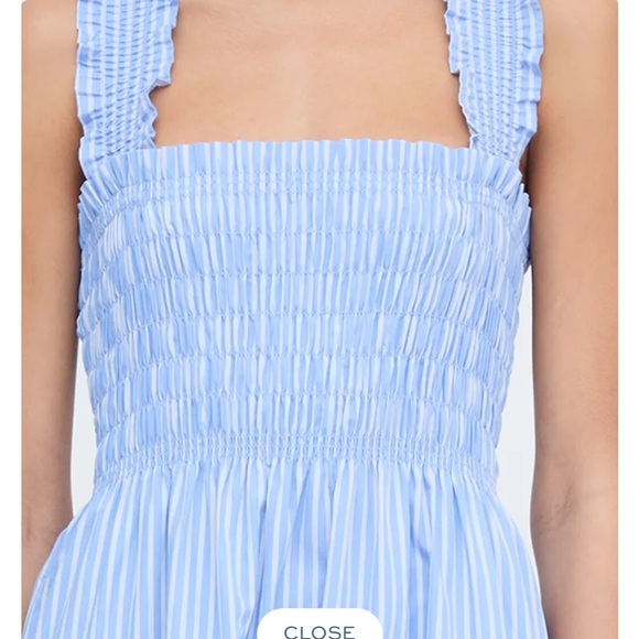 Hill House Kimmy Nap Dress Blue Stripe Size L NWT - Picture 2 of 6